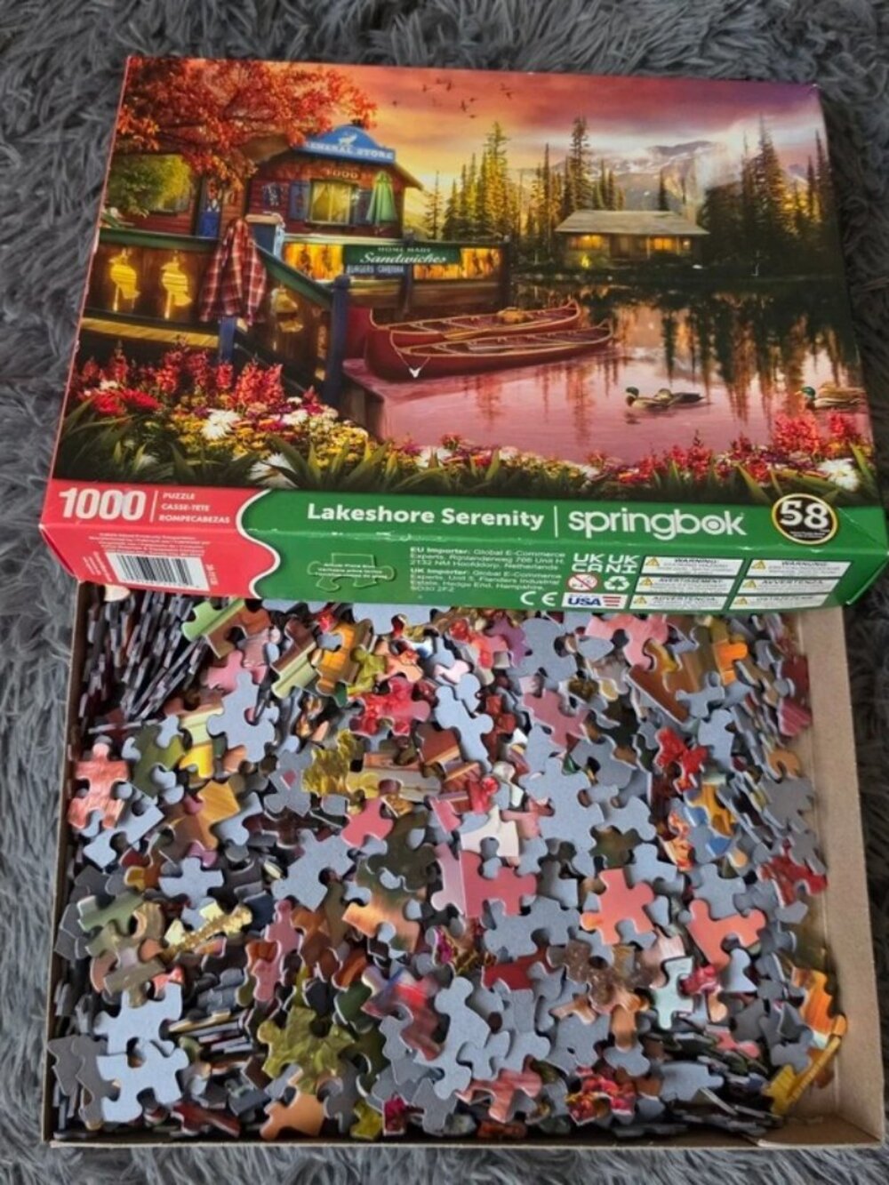 Springbok Lakeshore Serenity 1000pc Landscape Jigsaw Puzzle Interlocking